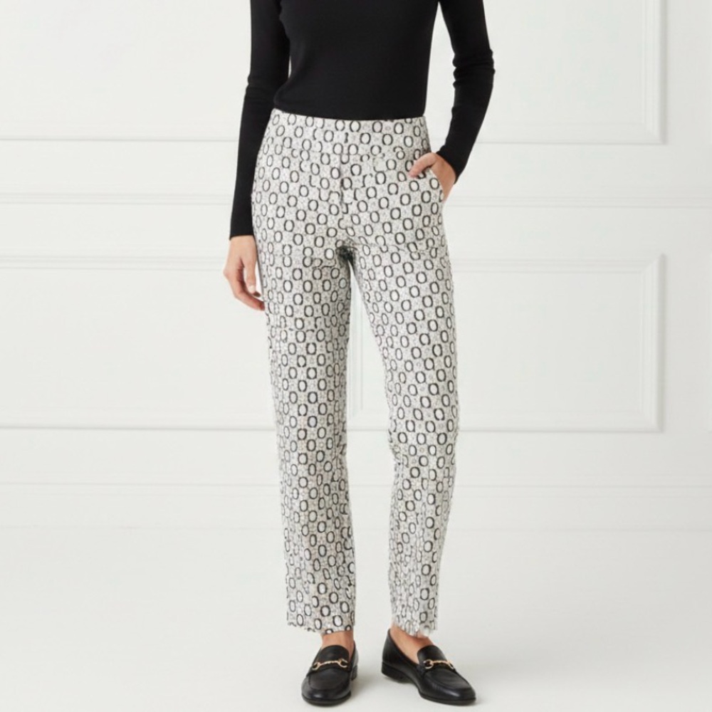 Swing Control Mod Retro Geometric Trousers Women’s Large Pull On Tummy Control